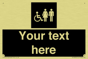 Custom information: black panel disabled female and male